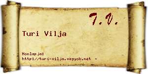 Turi Vilja névjegykártya